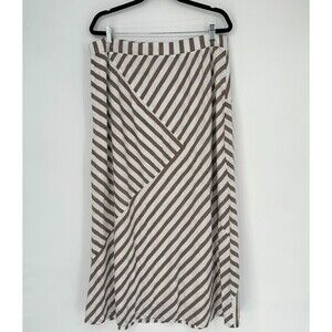 Cato Woman Maxi Skirt Womens 18/20W Coastal Beach Nautical Classic Elastic Waist